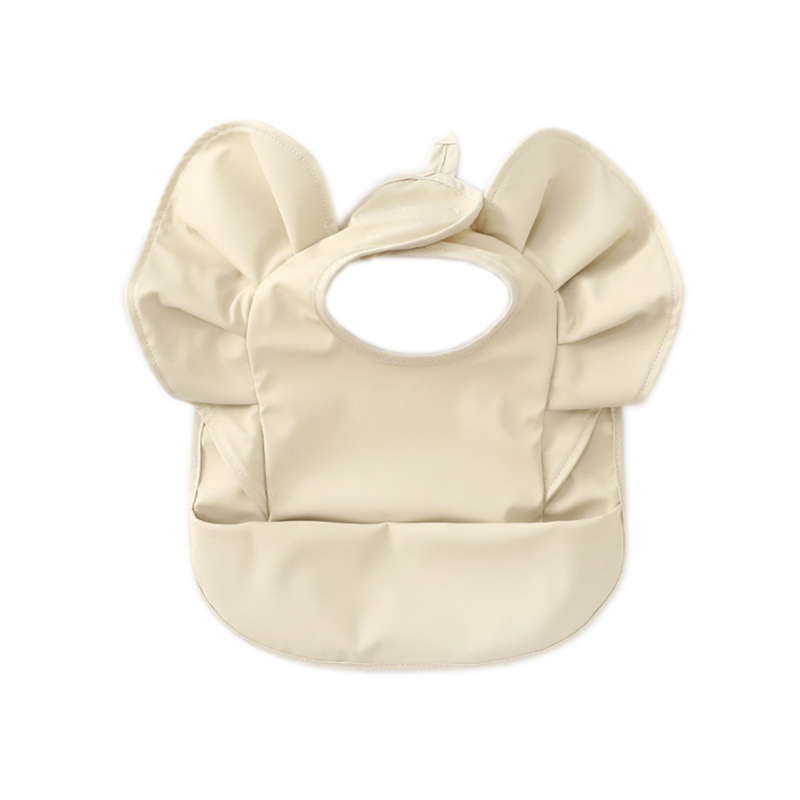 Bavoir bébé en PU de qualité supérieure avec motif à volants