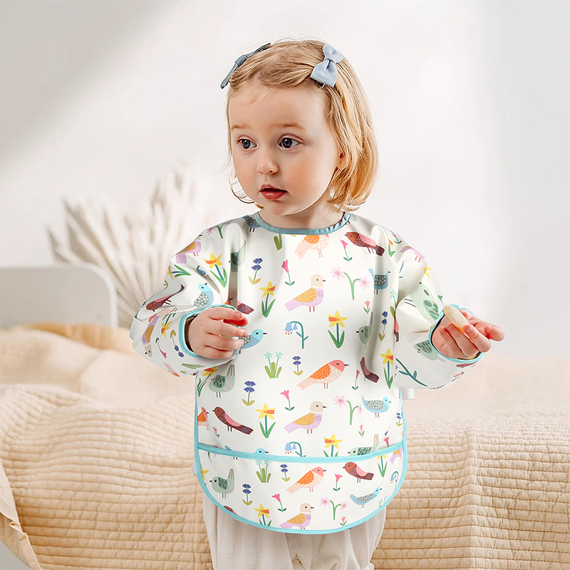 Bavoir à manches imperméables imprimé abeille