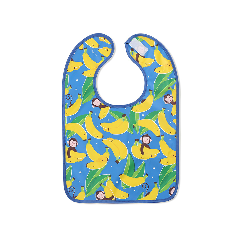 Bavoir bébé en PU imperméable à imprimé oiseau