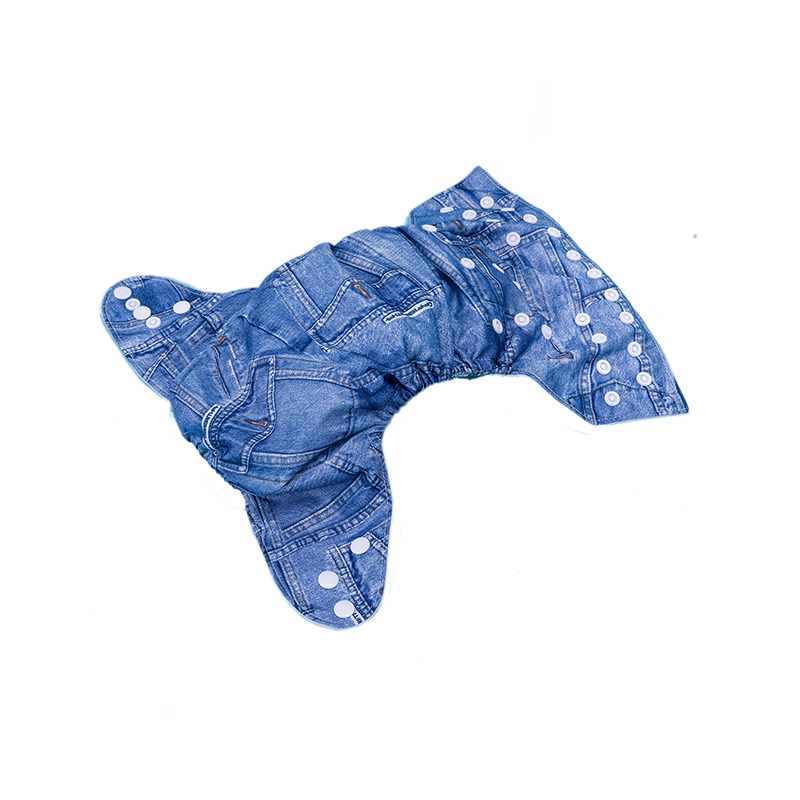 Couche en tissu de poche à imprimé denim