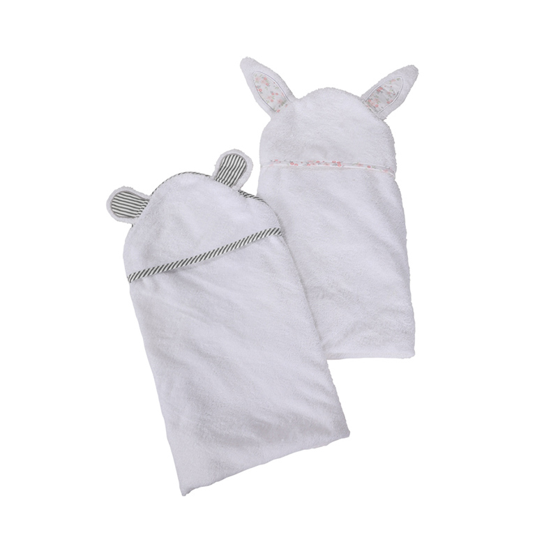 Serviette à capuche pour bébé 100 % coton haut de gamme