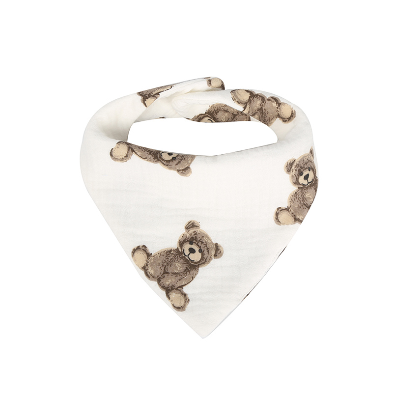 Bavoir en mousseline style bandana