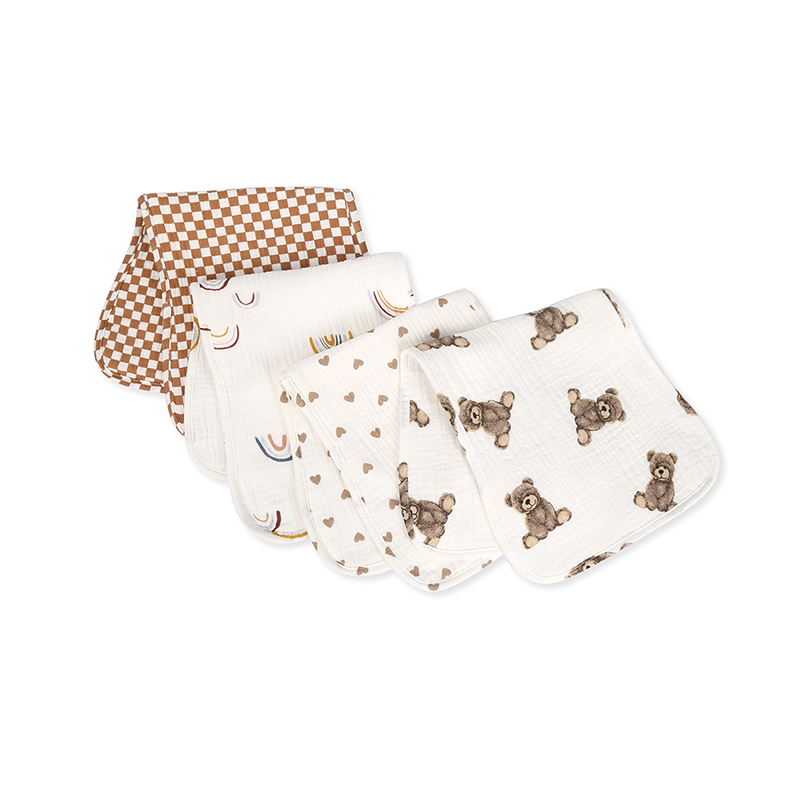 Ensemble de bavoirs en mousseline pour bébé