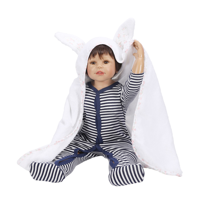 Serviette à capuche pour bébé 100 % coton haut de gamme