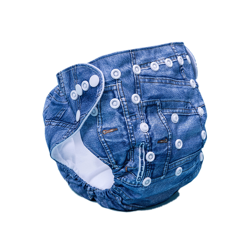 Couche en tissu de poche à imprimé denim