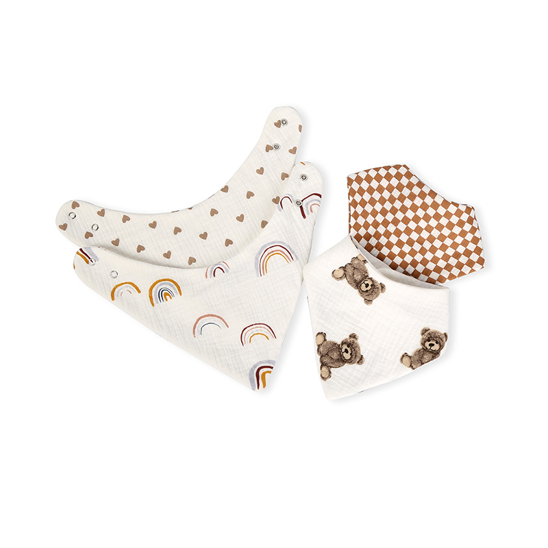 Bavoir en mousseline style bandana