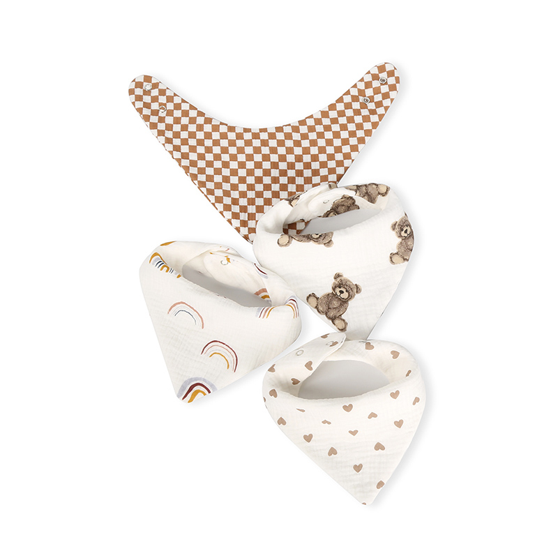 Bavoir en mousseline style bandana