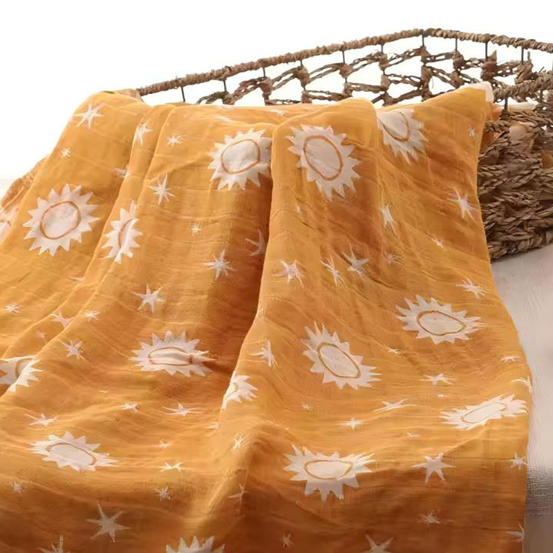 Couverture d'emmaillotage pour bébé en mousseline de coton bambou