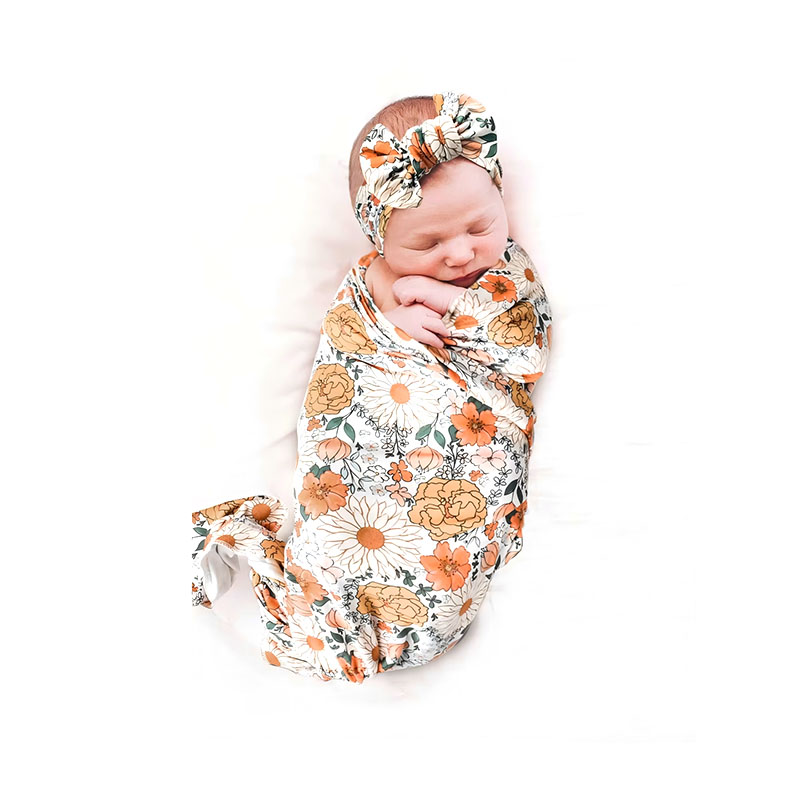Couverture d'emmaillotage élastique personnalisée pour bébé, enveloppe de sommeil douce en élasthanne pour bébé