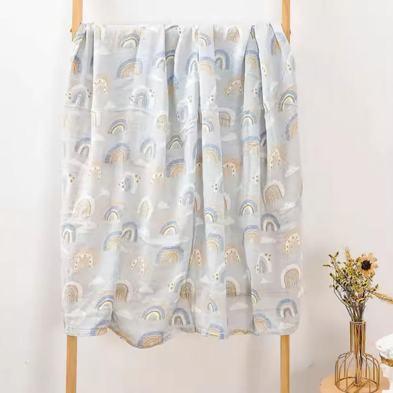 Couverture d'emmaillotage pour bébé en mousseline de coton bambou