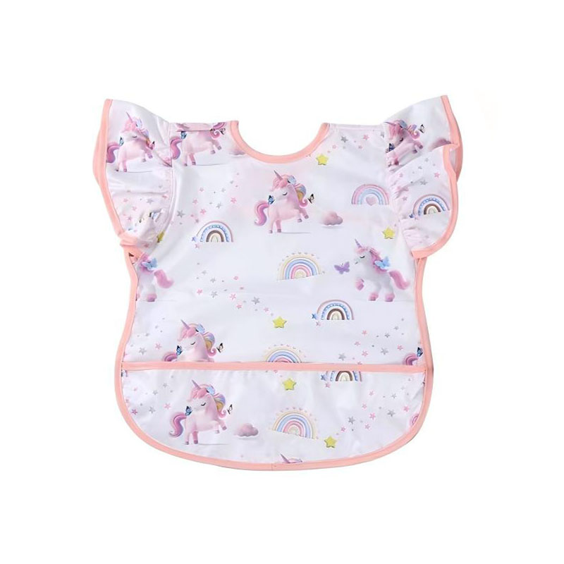 Bavoir tablier à manches courtes pour filles pour bébés
