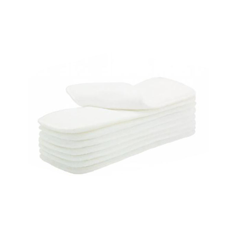Coussin d'insertion de couche réutilisable en coton de bambou naturel