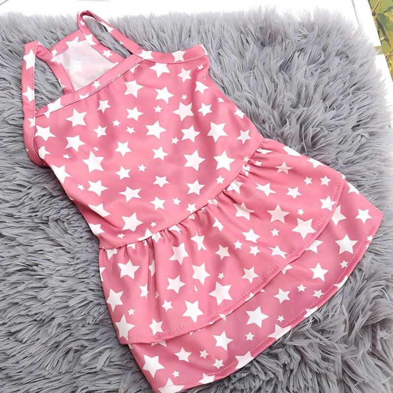 Robe de chat imprimée en mousseline douce, jupe pour animaux de compagnie