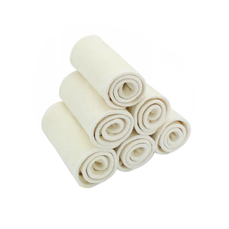 Coussin d'insertion de couche réutilisable en coton de bambou naturel