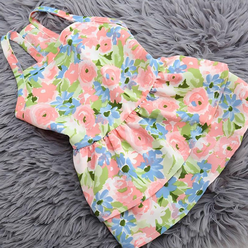 Robe de chat imprimée en mousseline douce, jupe pour animaux de compagnie