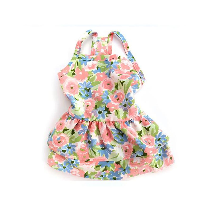 Robe de chat imprimée en mousseline douce, jupe pour animaux de compagnie
